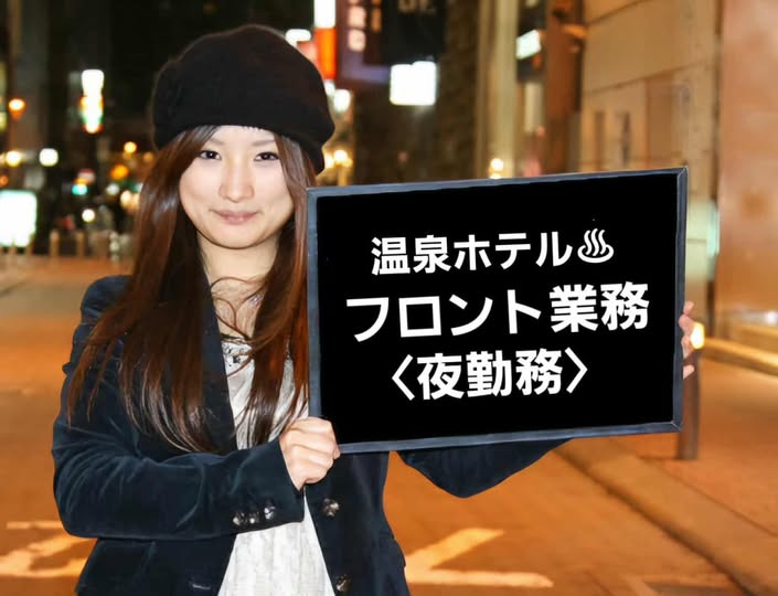 岩見沢/夜間ホテルフロント業務/長期/時給1335円