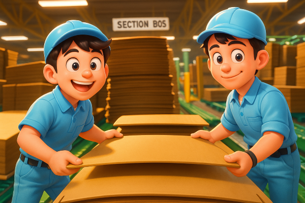 日払い可/長期小樽ダンボール製造工場出荷準備スタッフ募集