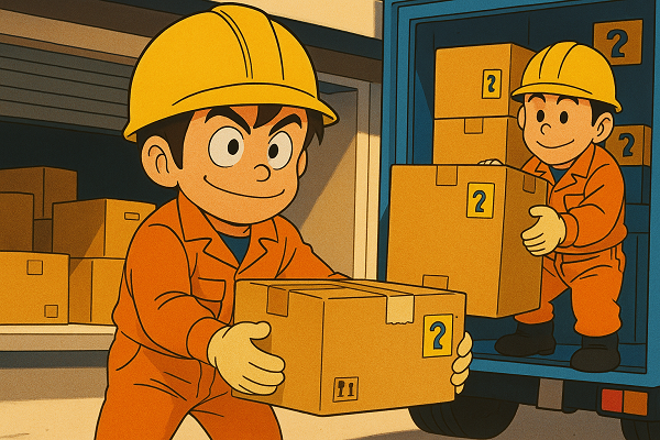 岩見沢日払い可平日週1可超短時間荷役バイト募集/男性多数