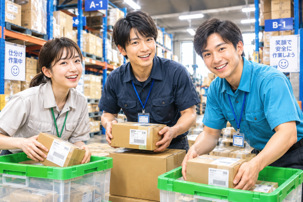 北広島送迎可日払いOK雑貨仕分けスタッフ募集/時給1267円